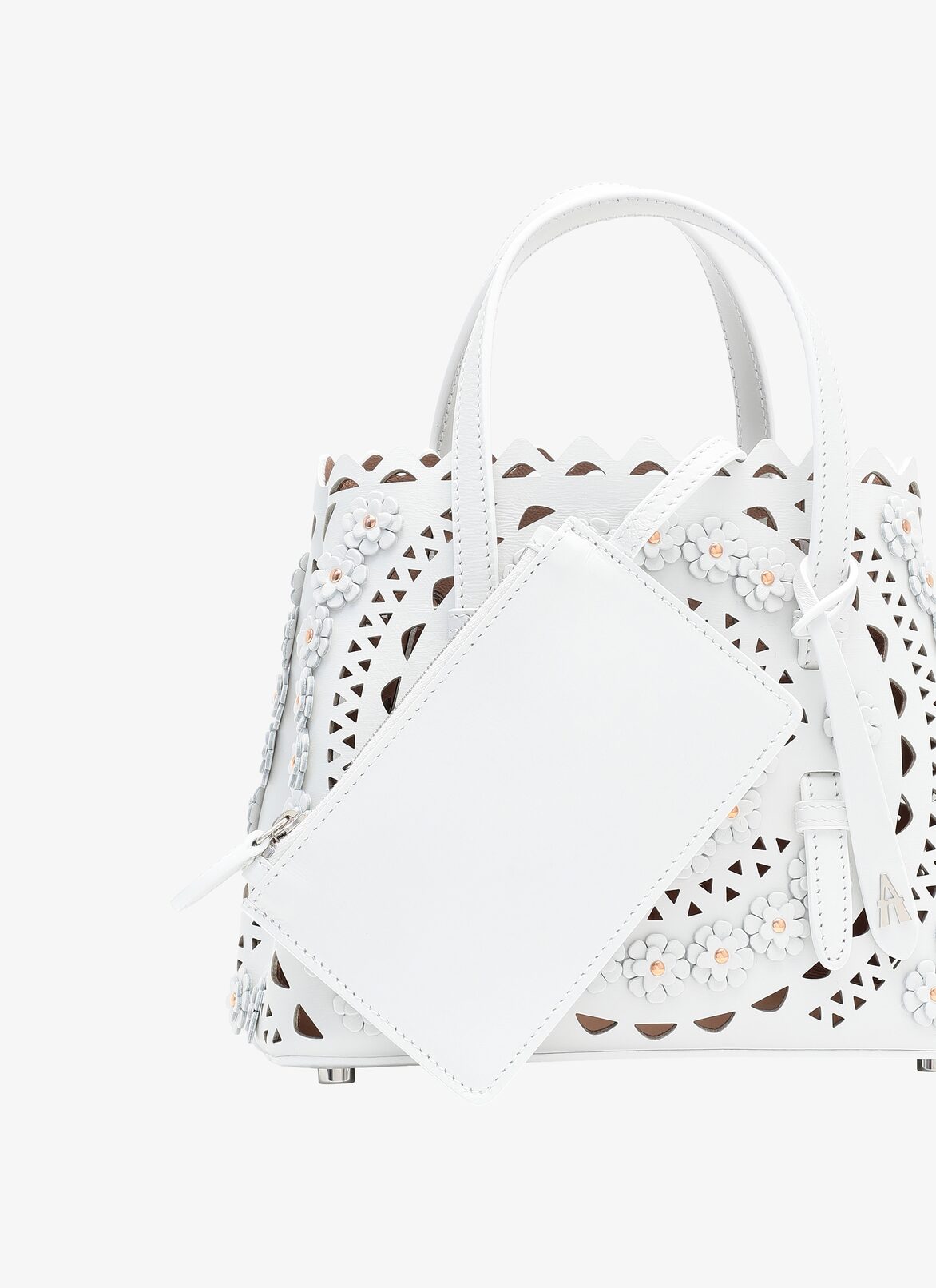Mina 20 Tote Bag ALAÏA WHITE MINA 20 TOTE BAG